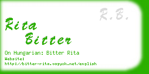 rita bitter business card